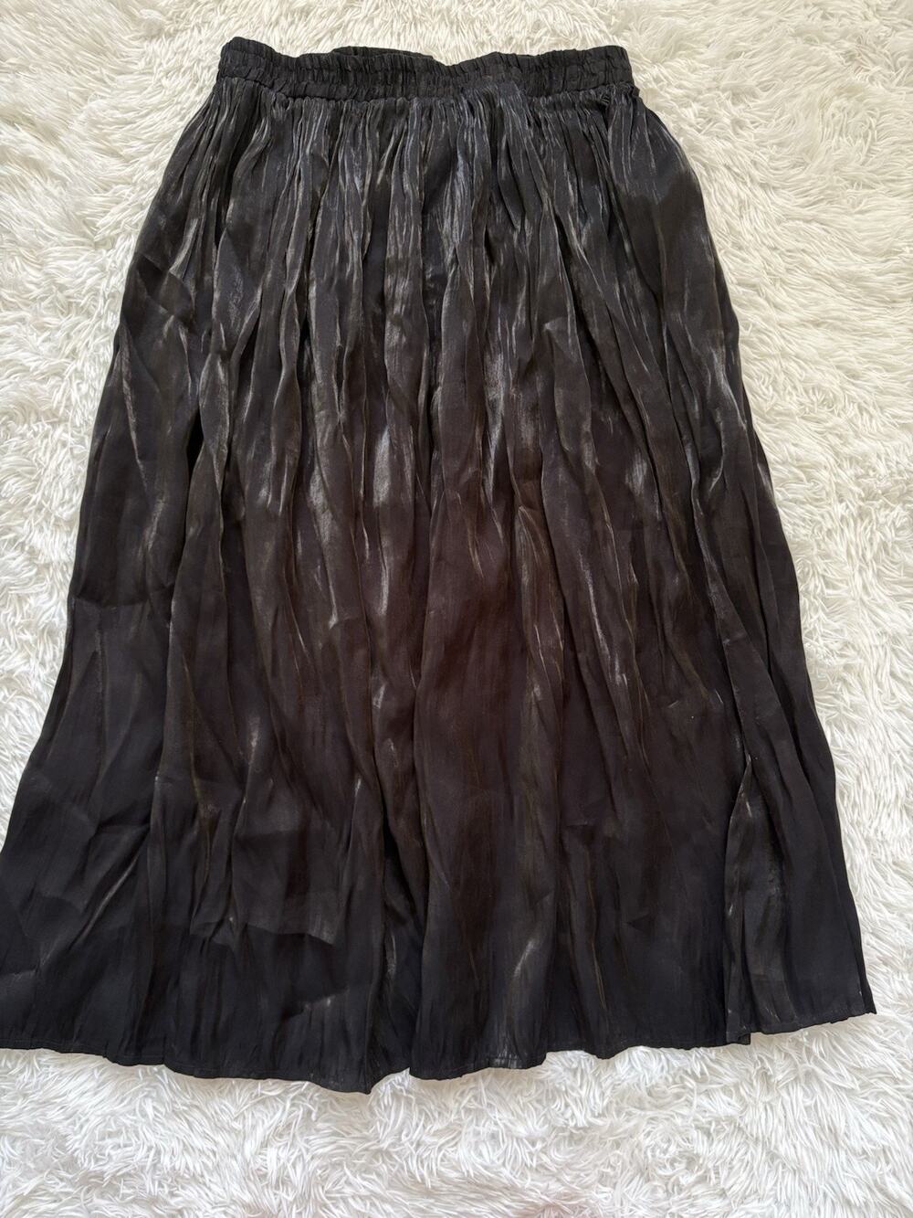 Vntage Worthington 16 Soft Waist Black Shimmer Maxi Skirt. Beautiful, Fun Skirt